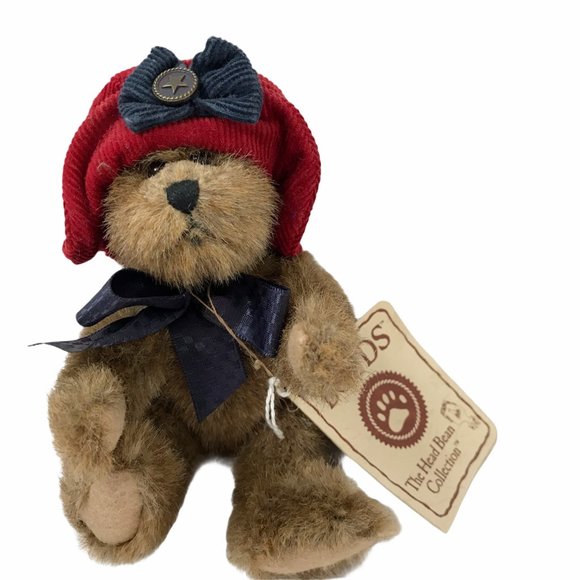 Vintage Boyd's Bear Small Brown Red Corduroy Hat - Picture 1 of 6